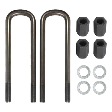 Pai Semi-Round U-Bolt Kit 4.00In Inside Width X 18-1/4In Inside Length X 3-1/2In Thread Length FUB-4765